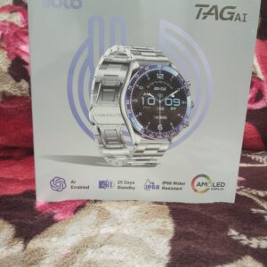 YOLO TAG AI Smartwatch - 1.43" AMOLED Display | 25 Days Battery | IP68 Water Resistant | Stainless Steel - Silver